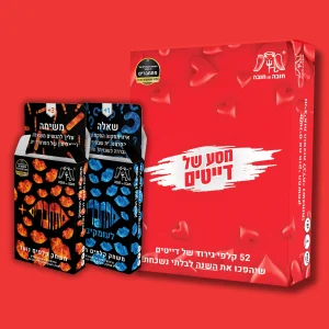 קופסה אדומה של מסע של דייטים ושתי חפיסות הרחבה לידה